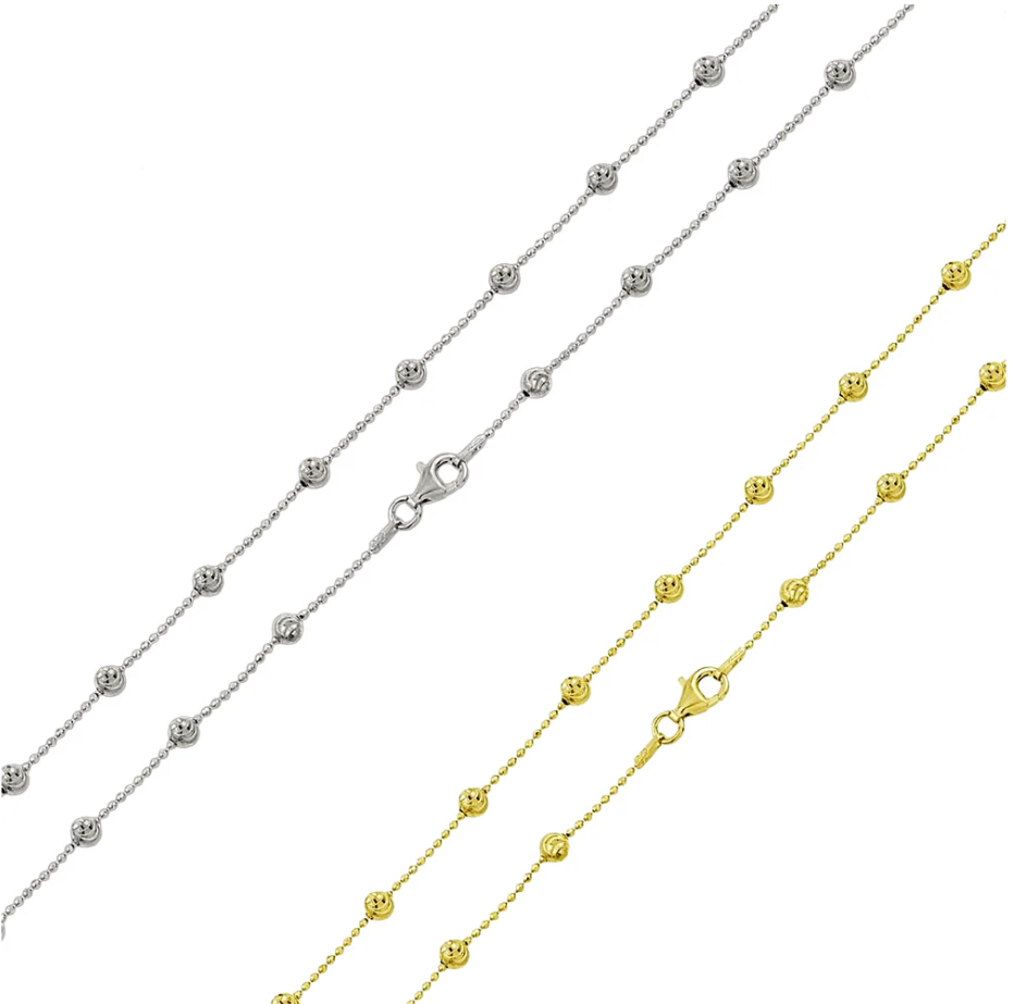 Bead Moon Diamond Cut 3.8mm Chain