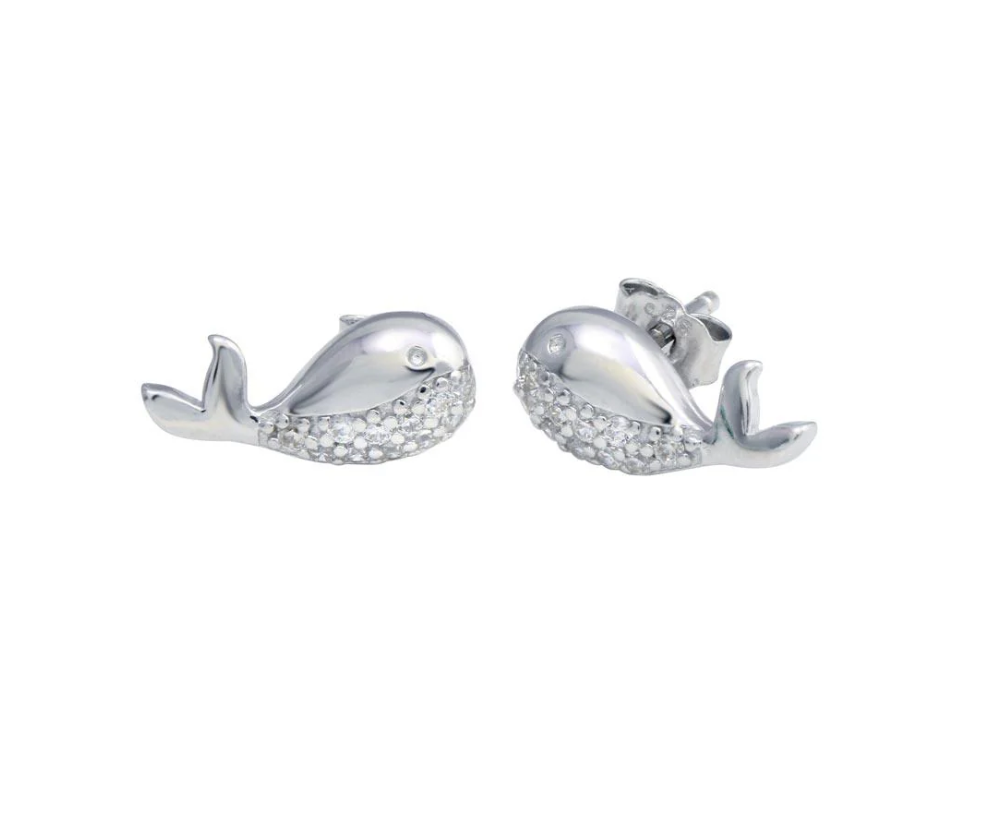 Whale Stud Earrings