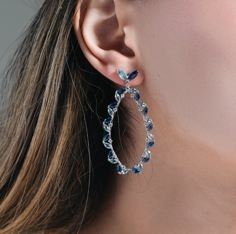 Hanging Oval Earrings
