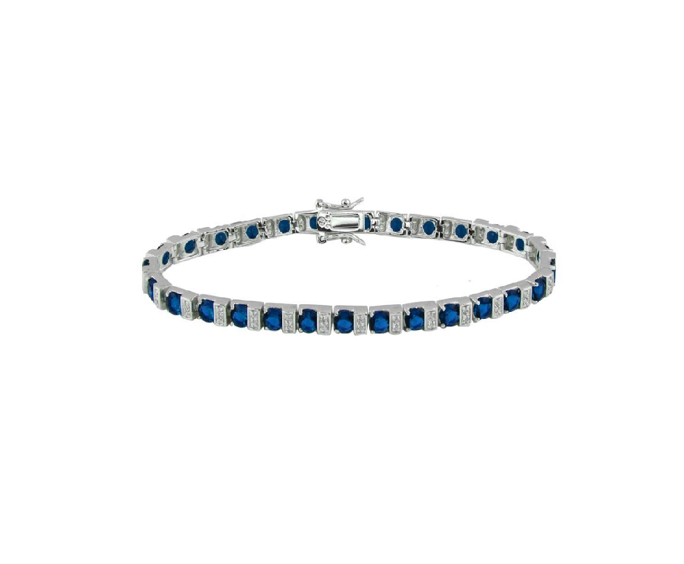 Blue Tennis Bracelet
