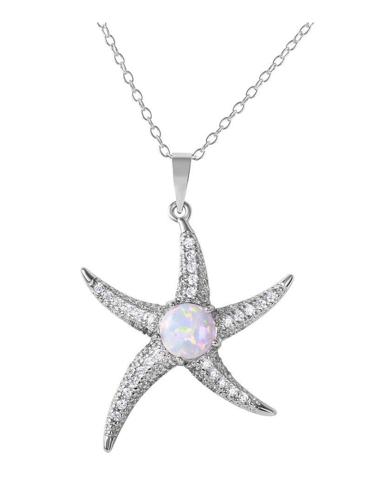 Opal Starfish Necklace