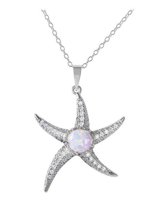 Opal Starfish Necklace