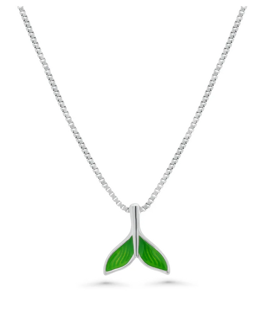 Green Whale Tail Necklace