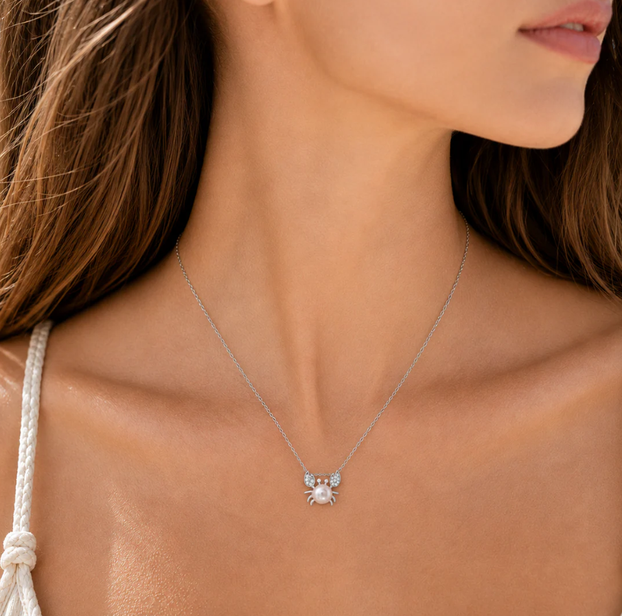 Pearl Crab Necklace
