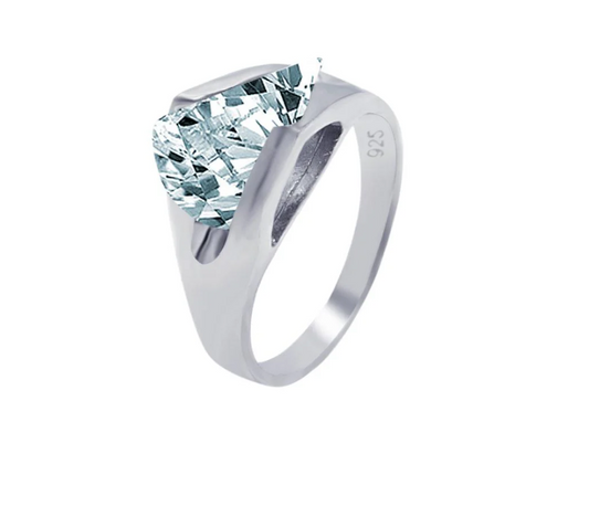Clear Sideways Ring