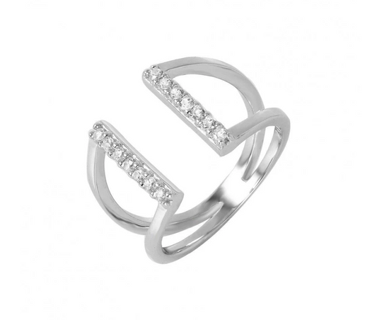 Cuffed V-Shaped Ring