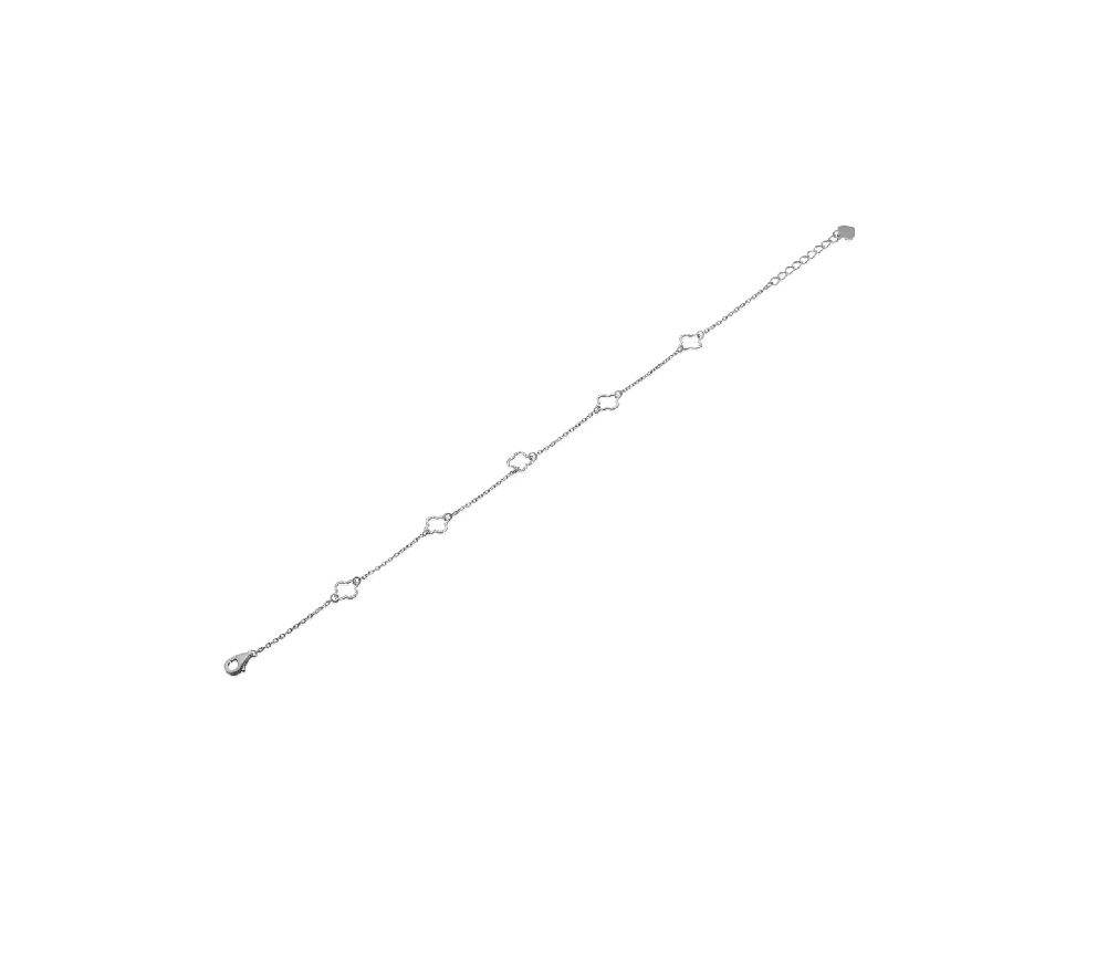 Diamond Cut Clover Bracelet