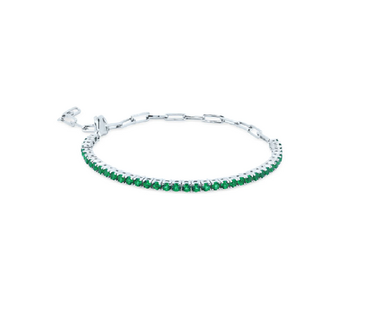 Green Tennis Bracelet