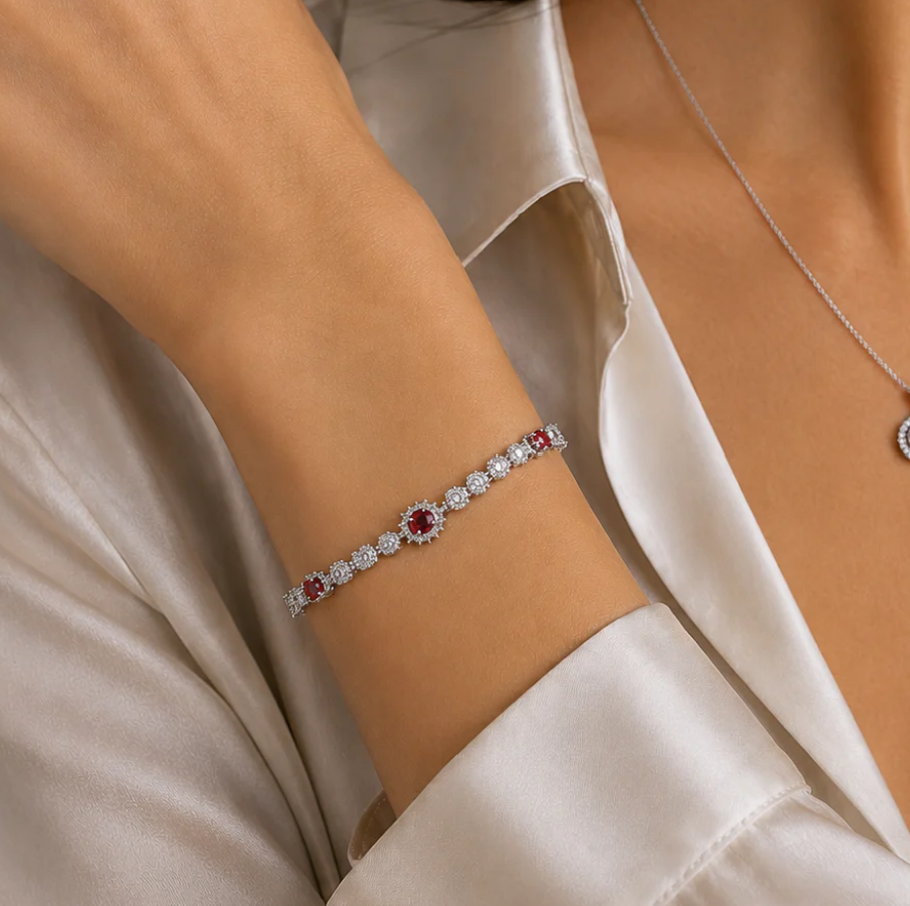 Red Tennis Bracelet