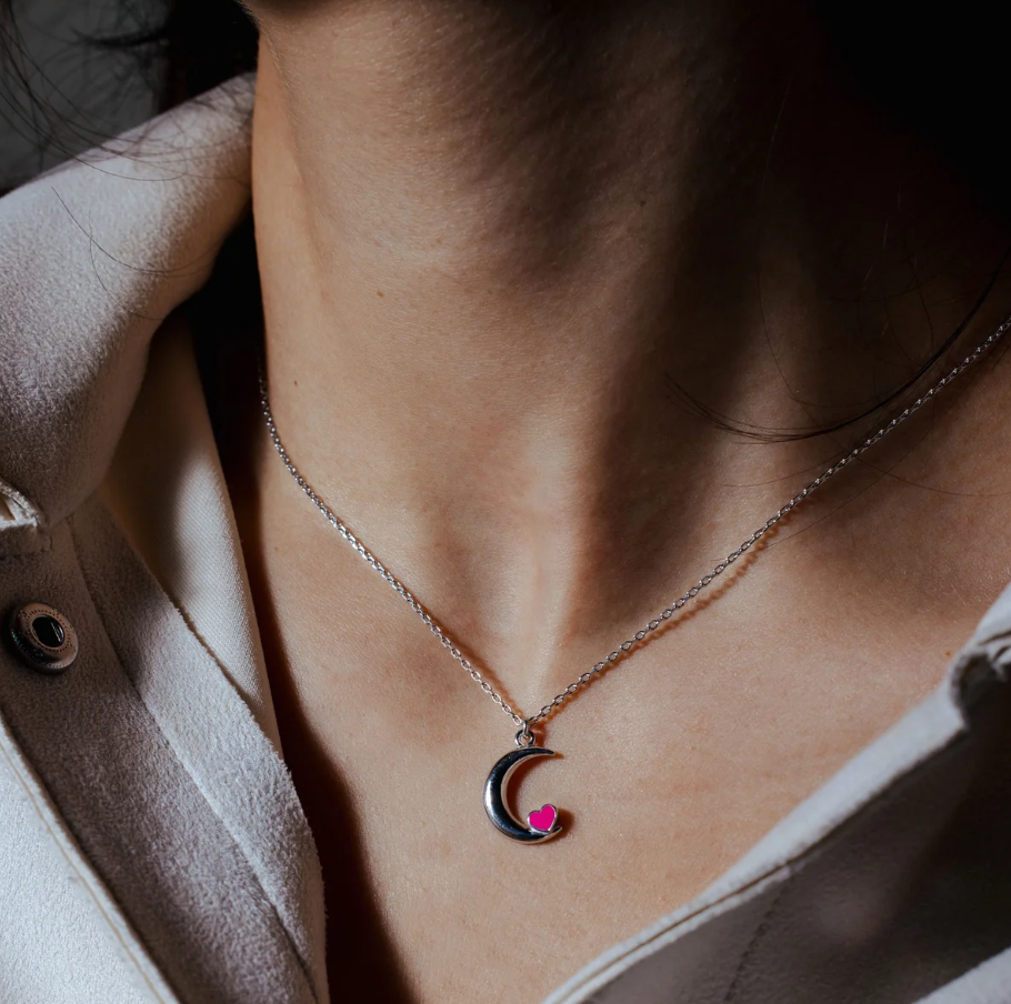 Moon Heart Necklace