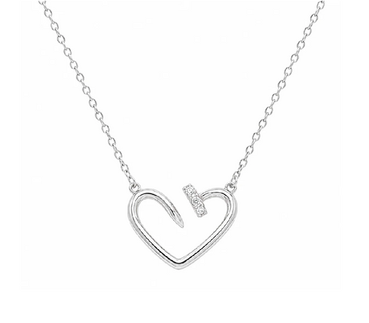 Open Nail Heart Necklace