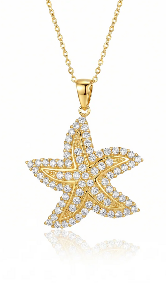 Encrusted Starfish Necklace